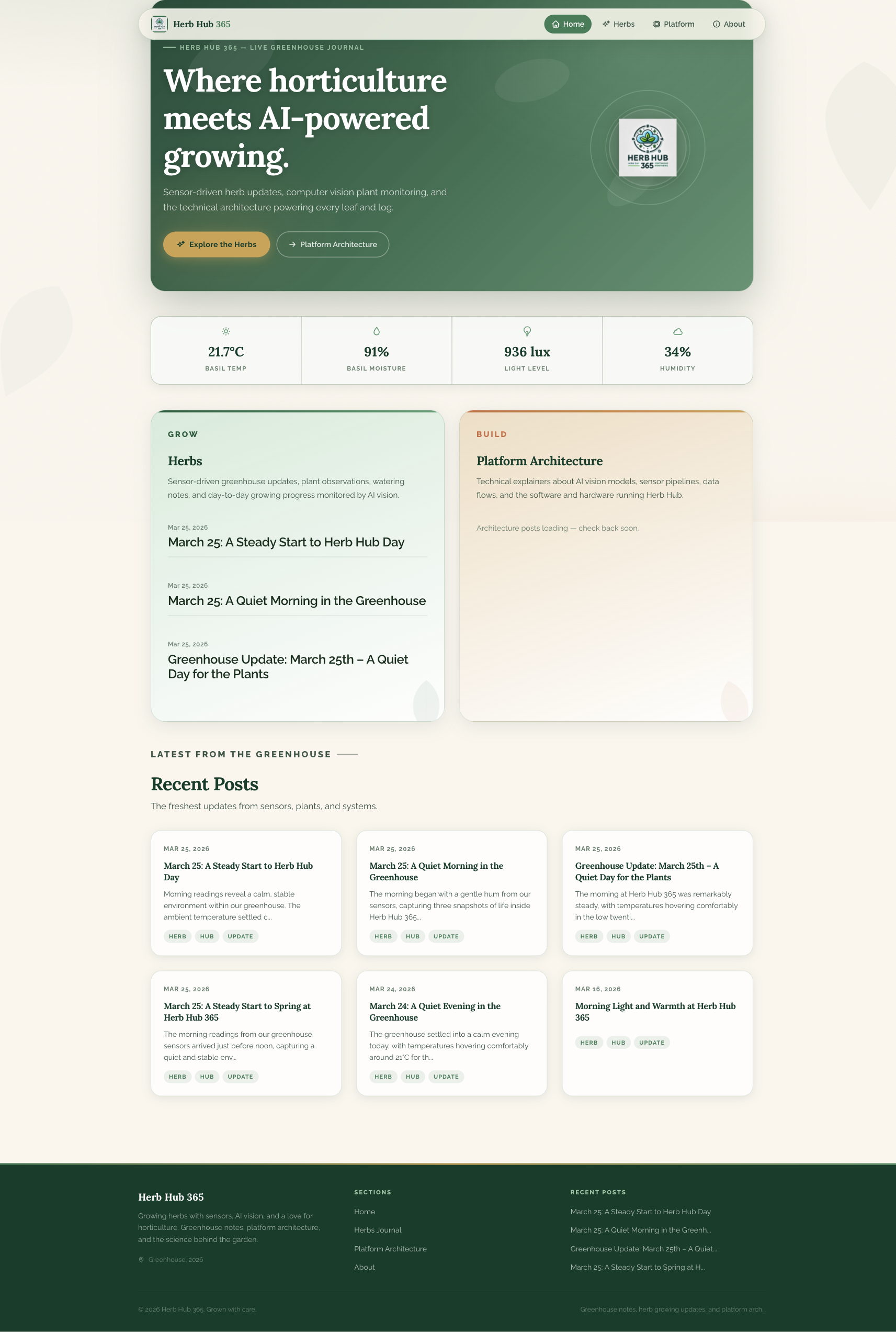 The Herb Hub 365 hardware setup — Raspberry Pi, sensors, and relay board
